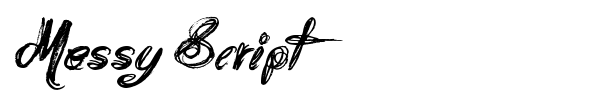 Messy Script font preview